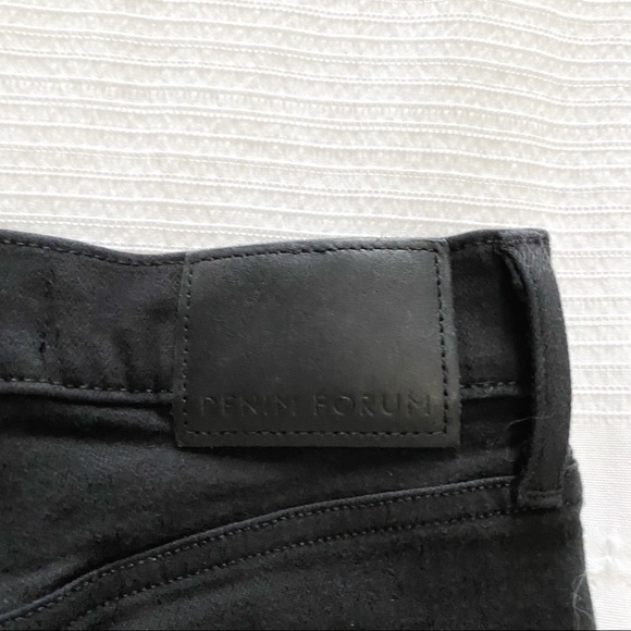 DENIM FORUM THE LOLA HIGH RISE BLACK SKINNY CROPPED JEANS - Picture 7 of 9